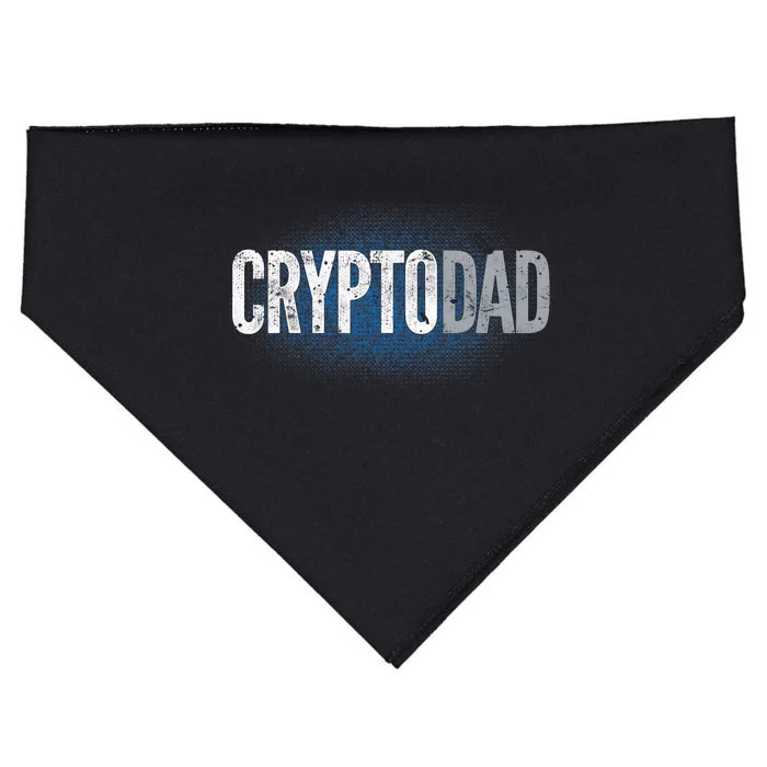 Crypto Dad Bitcoin Cryptocurrency Father USA-Made Doggie Bandana