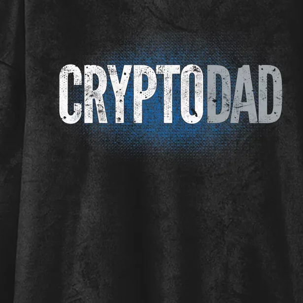 Crypto Dad Bitcoin Cryptocurrency Father Hooded Wearable Blanket