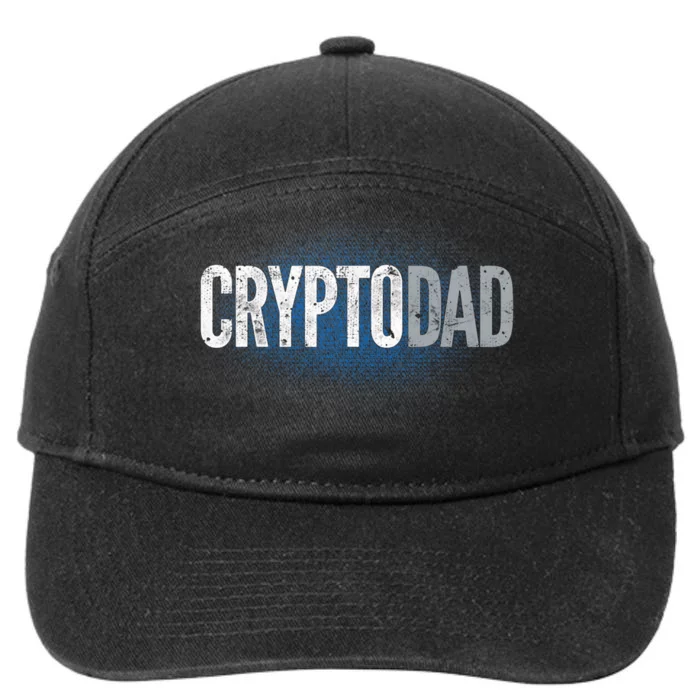 Crypto Dad Bitcoin Cryptocurrency Father 7-Panel Snapback Hat