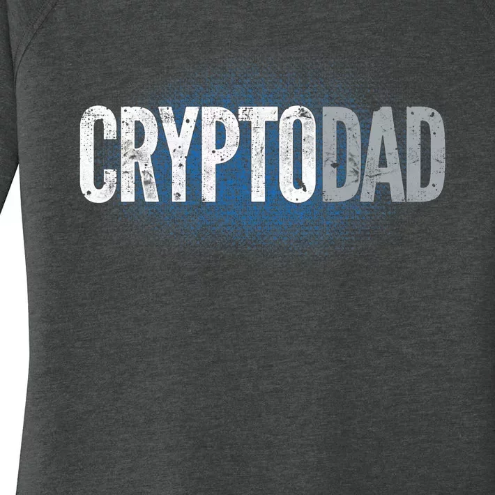 Crypto Dad Bitcoin Cryptocurrency Father Women's Perfect Tri Tunic Long Sleeve Shirt