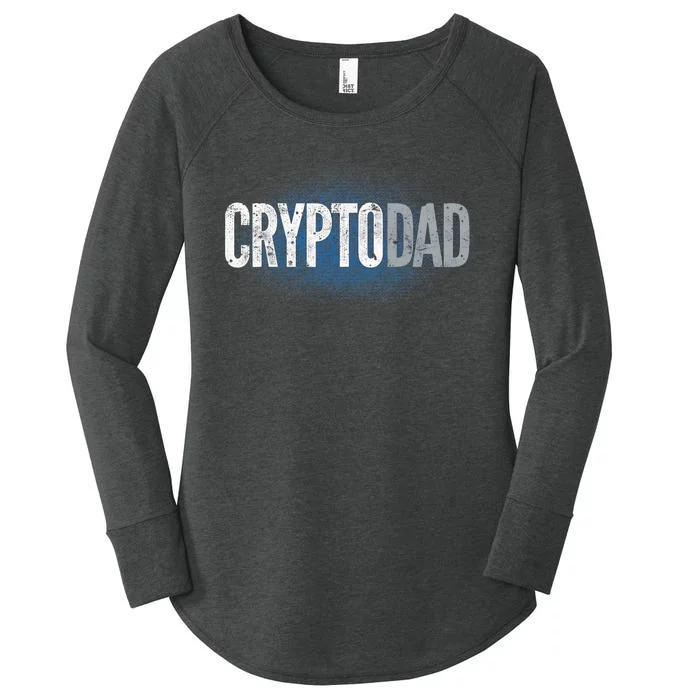 Crypto Dad Bitcoin Cryptocurrency Father Women's Perfect Tri Tunic Long Sleeve Shirt