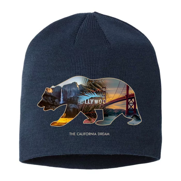 California Dream Bear 8 1/2in Sustainable Knit Beanie