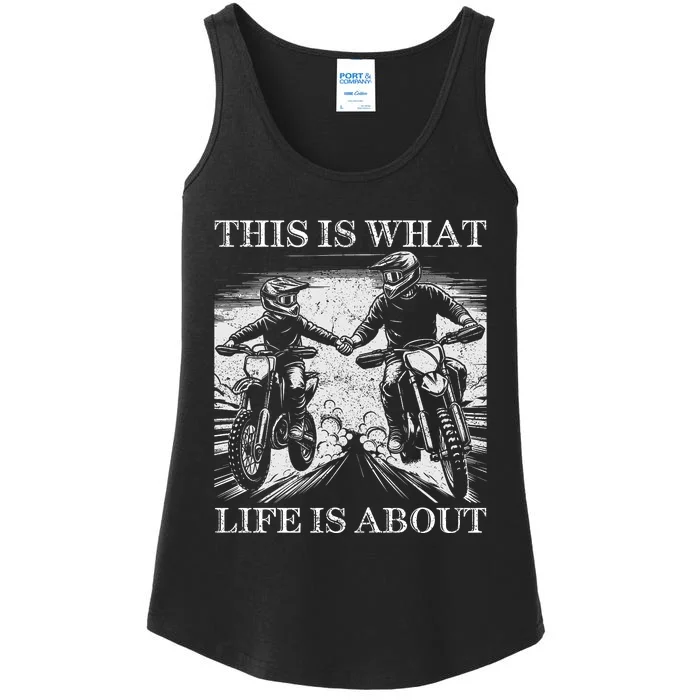 Cute Dirt Bike Art For Father Son Dirtbike Motorcycle Lovers Ladies Essential Tank