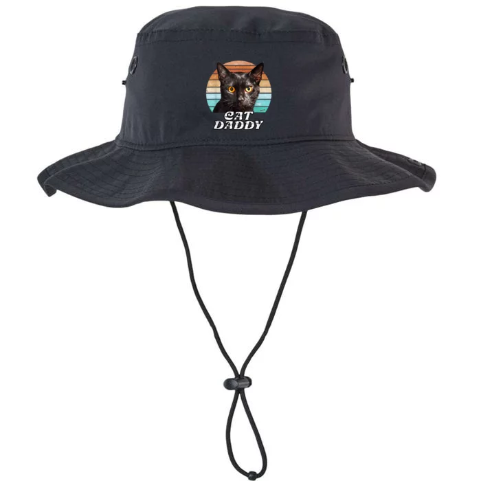 Cat Daddy Black Cat Vintage Eighties Style Cat Retro Legacy Cool Fit Booney Bucket Hat