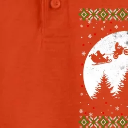 Christmas Dirt Bike Santa Riding Dirt Bike Sleigh Xmas Biker Dry Zone Grid Performance Polo