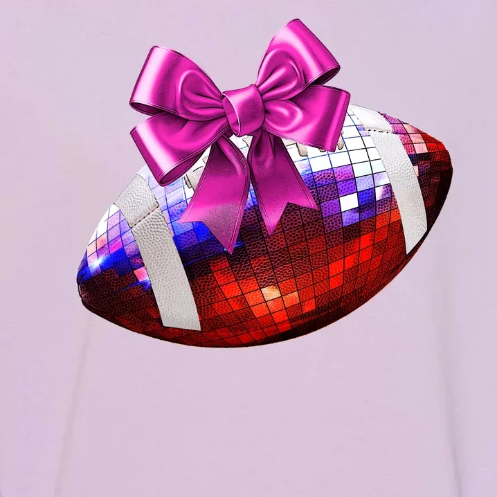 Cute Disco Ball Football Coquette Ribbon Style Garment-Dyed Sweatshirt