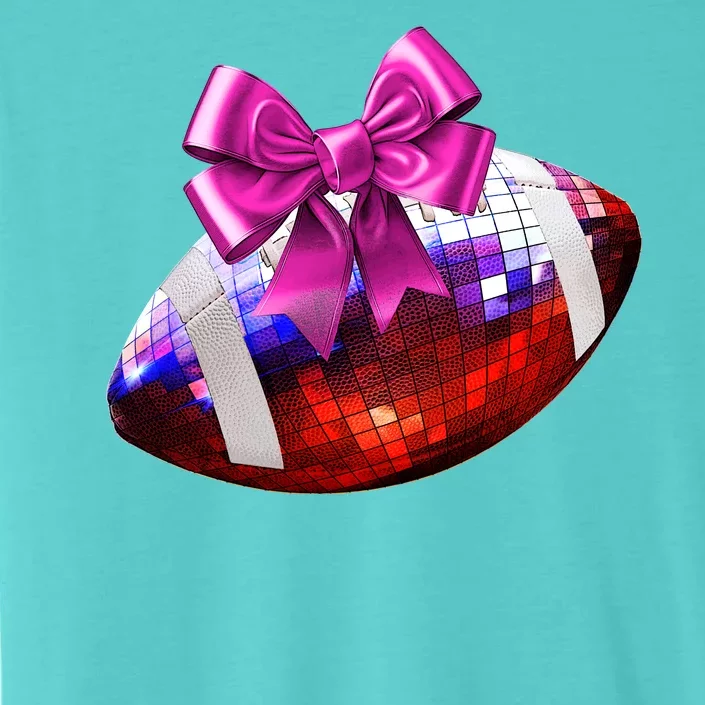 Cute Disco Ball Football Coquette Ribbon Style ChromaSoft Performance T-Shirt