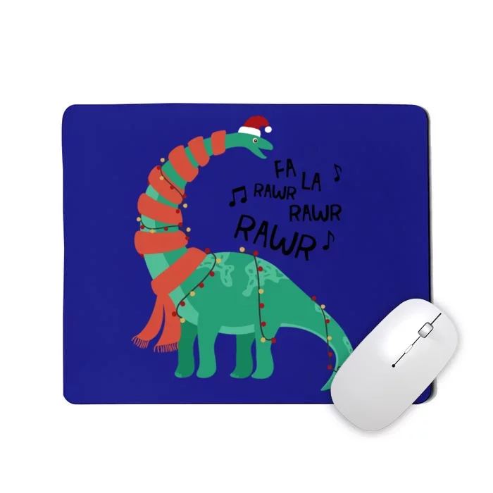 Christmas Dinosaur Brontosaurus Singing Fa Ra Rawr Xmas Gift Mousepad