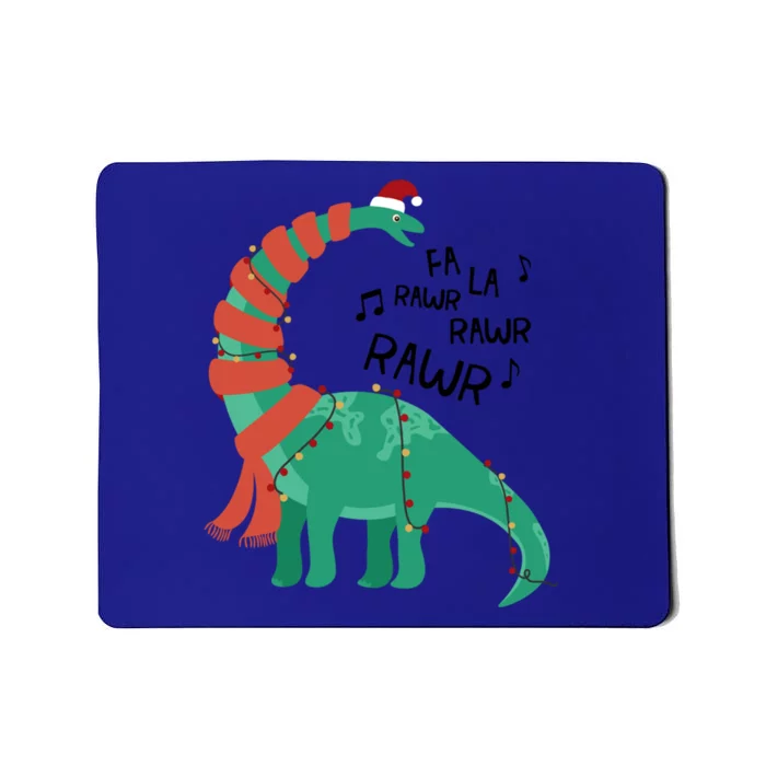 Christmas Dinosaur Brontosaurus Singing Fa Ra Rawr Xmas Gift Mousepad