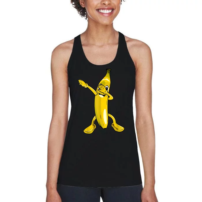 Cool Dab Banana Is Dabbing | Cute Dab Fruit Lover Women's Racerback Tank