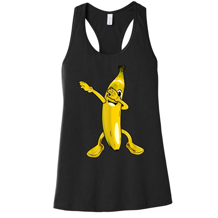 Cool Dab Banana Is Dabbing | Cute Dab Fruit Lover Women's Racerback Tank