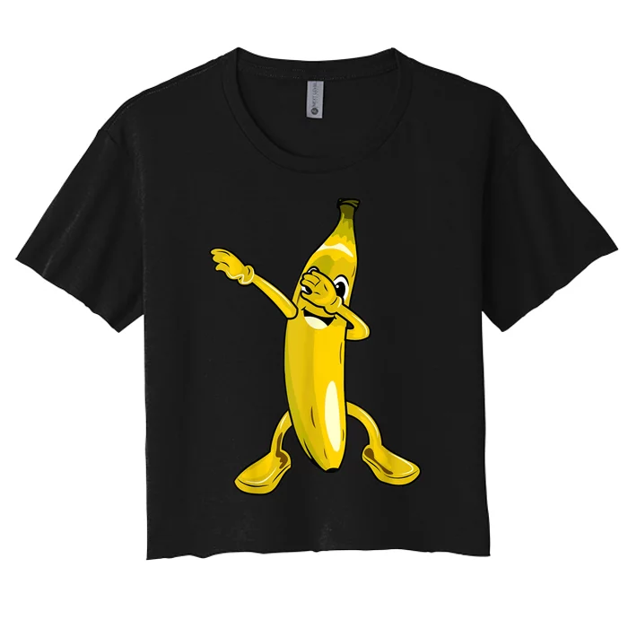 Cool Dab Banana Is Dabbing | Cute Dab Fruit Lover Women's Crop Top Tee