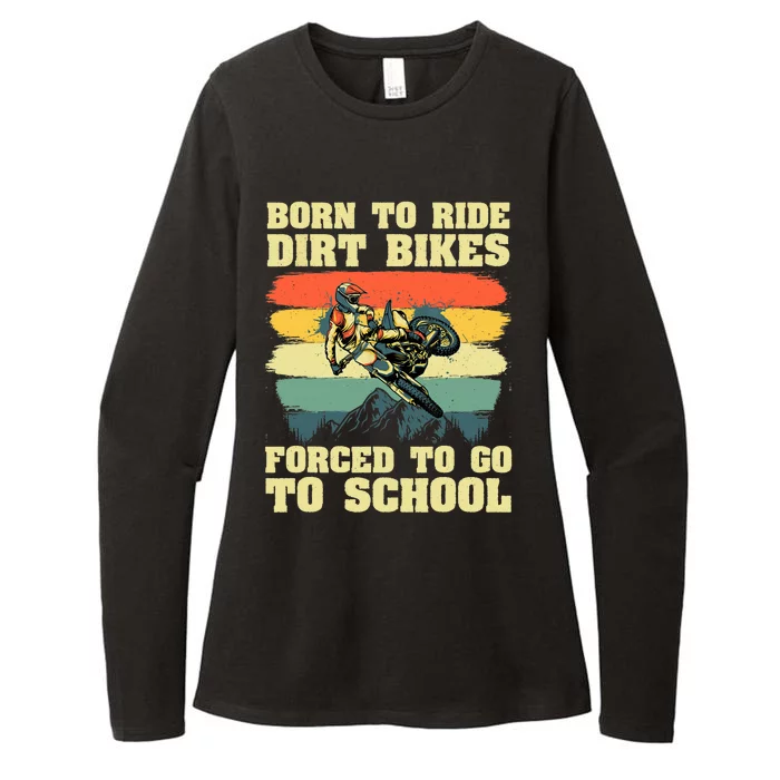 Cool Dirt Bike For Motocross Dirt Bike Lover Womens CVC Long Sleeve Shirt