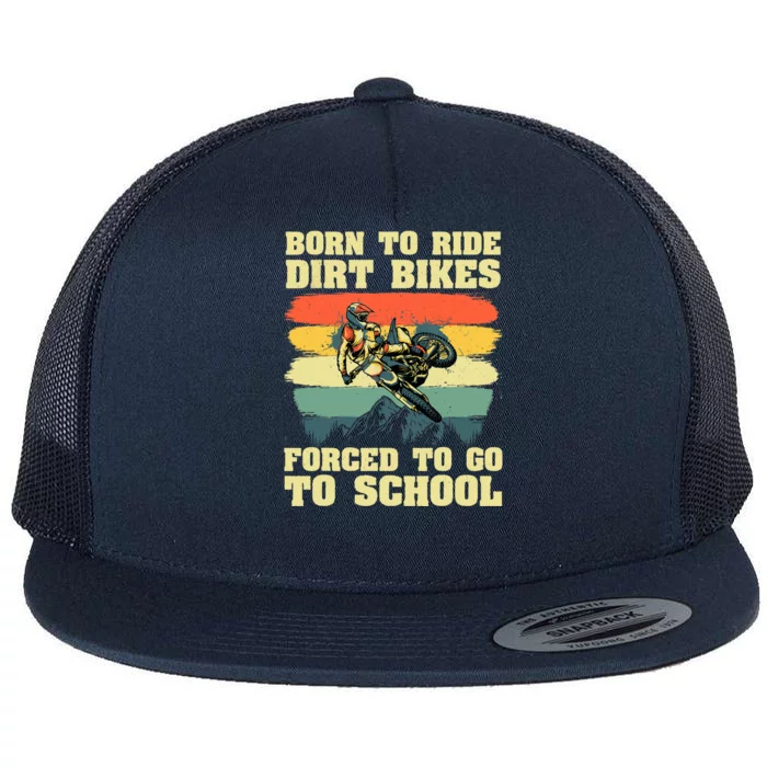 Cool Dirt Bike For Motocross Dirt Bike Lover Flat Bill Trucker Hat