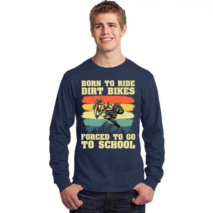 Cool Dirt Bike For Motocross Dirt Bike Lover Tall Long Sleeve T-Shirt