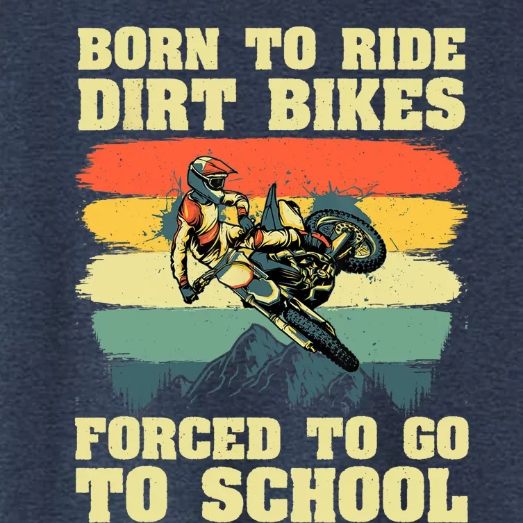 Cool Dirt Bike For Motocross Dirt Bike Lover Women's Crop Top Tee