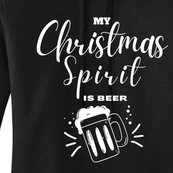 Christmas Drinking Beer Liquor Drinker Funny Saying Women's Pullover Hoodie