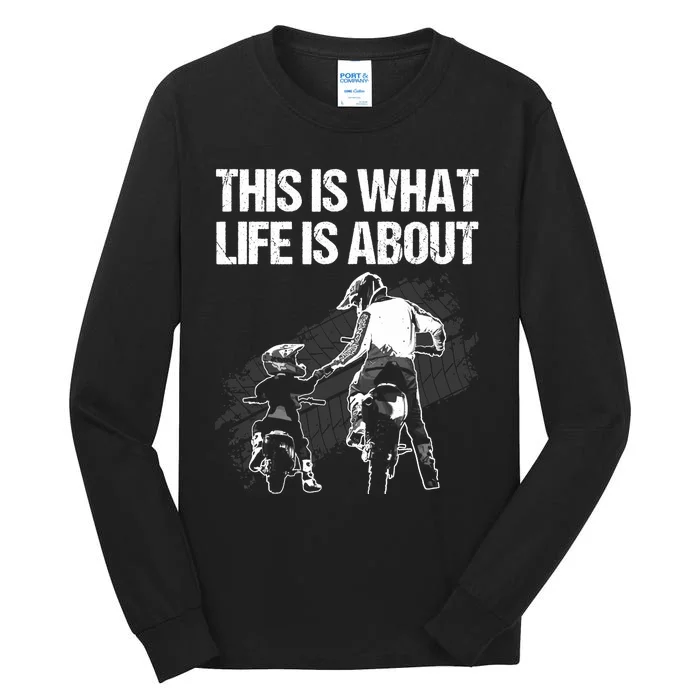 Cute Dirt Bike Art For Father Dirtbike Motorcycle Lovers Tall Long Sleeve T-Shirt