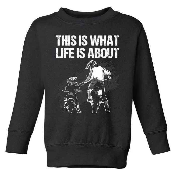 Cute Dirt Bike Art For Father Dirtbike Motorcycle Lovers Toddler Sweatshirt