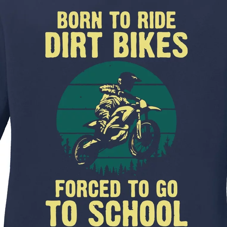 Cute Dirt Bike Art For Men Women Motorcycle Dirtbike Racing Ladies Long Sleeve Shirt