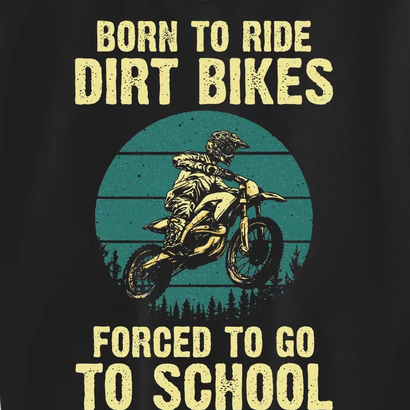 Cute Dirt Bike Art For Wo Motorcycle Dirtbike Racing Kids Sweatshirt