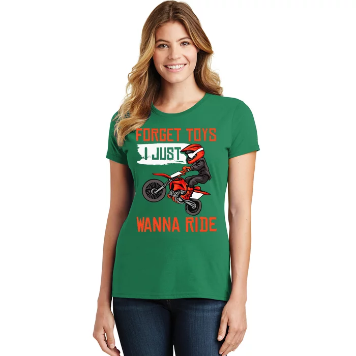 Cool Dirt Bike Gift For Men Funny Forget Toys Motocross Women's T-Shirt