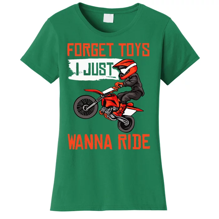 Cool Dirt Bike Gift For Men Funny Forget Toys Motocross Women's T-Shirt