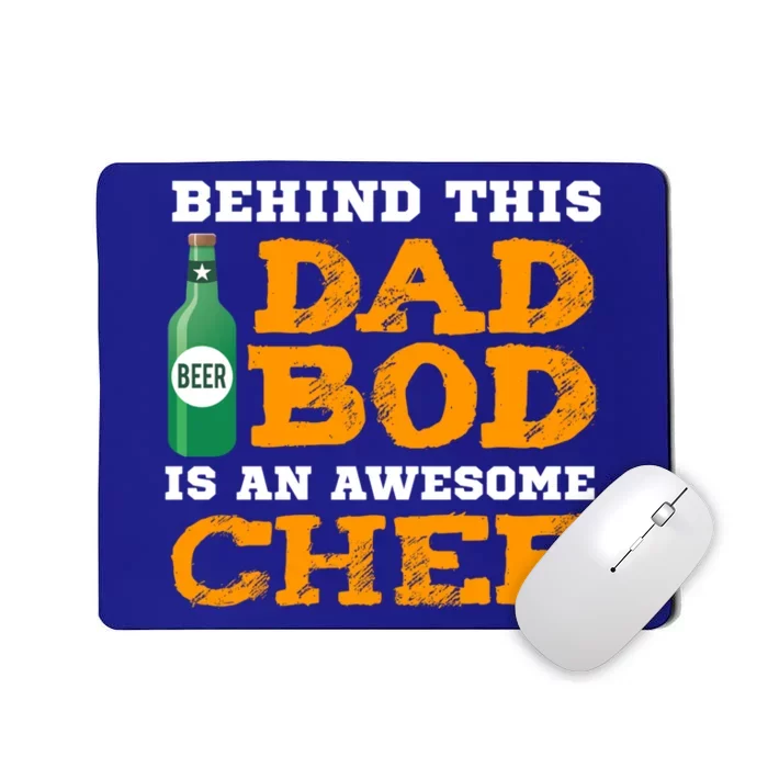 Chef Dad Bod Funny Fathers Gift For Birthday Christmas Gift Mousepad