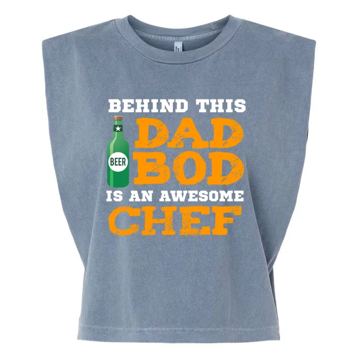 Chef Dad Bod Funny Fathers Gift For Birthday Christmas Gift Garment-Dyed Women's Muscle Tee