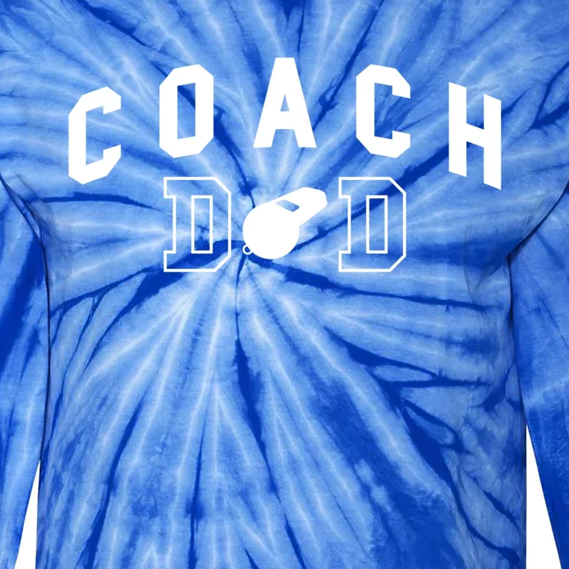 Coach Dad Baseball Player Gift Tie-Dye Long Sleeve Shirt