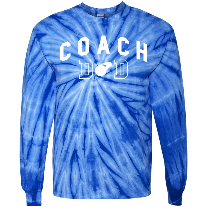 Coach Dad Baseball Player Gift Tie-Dye Long Sleeve Shirt