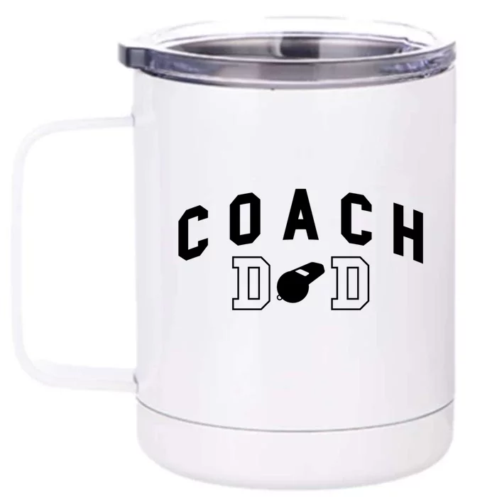 Coach Dad Baseball Player Gift Front & Back 12oz Stainless Steel Tumbler Cup