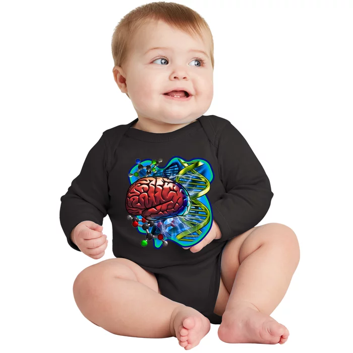 Cool DNA Brain Baby Long Sleeve Bodysuit