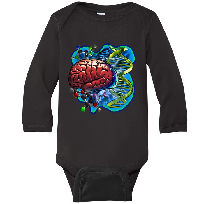 Cool DNA Brain Baby Long Sleeve Bodysuit