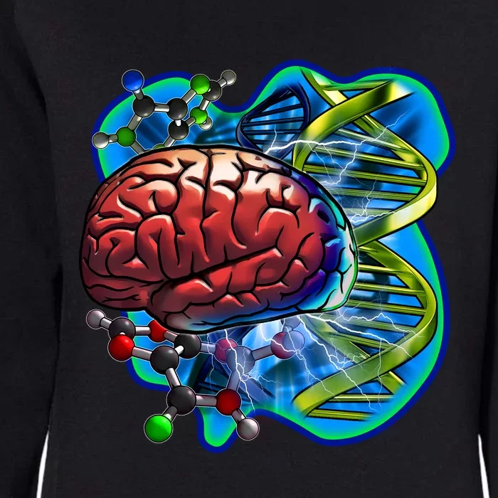 Cool DNA Brain Womens California Wash Sweatshirt