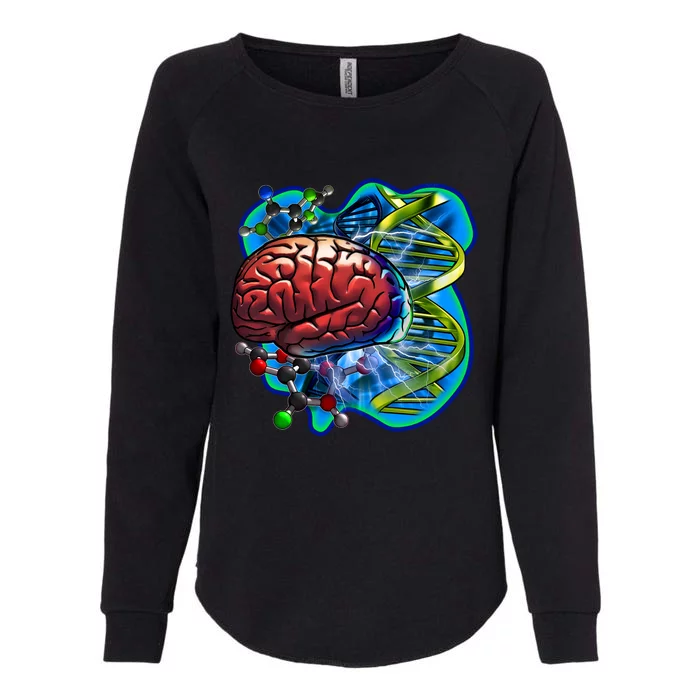 Cool DNA Brain Womens California Wash Sweatshirt