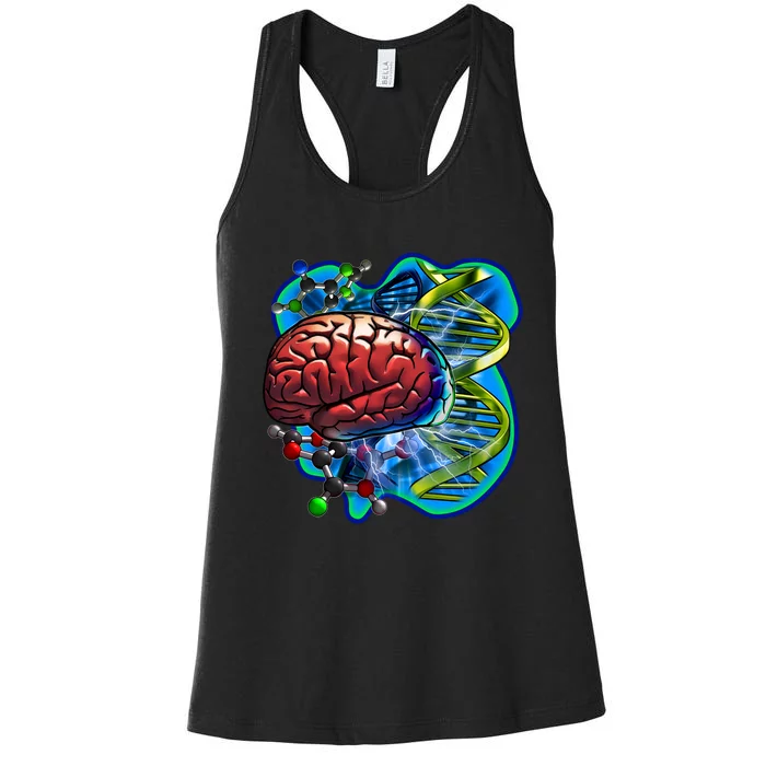 Cool DNA Brain Women's Racerback Tank