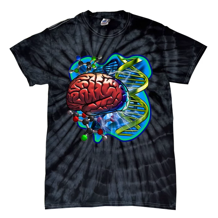 Cool DNA Brain Tie-Dye T-Shirt