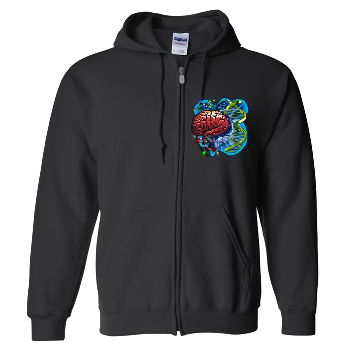 Cool DNA Brain Full Zip Hoodie