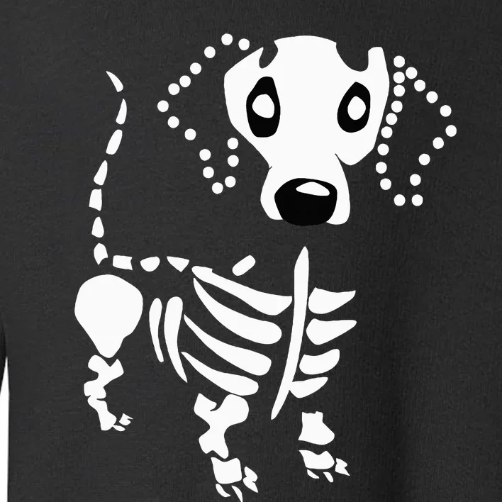 Cute Dachshund Bone Skeleton Dachshund Wiener Dog Toddler Sweatshirt