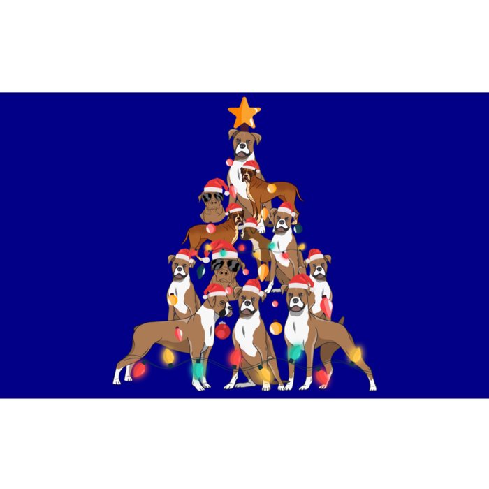 Christmas Dog Boxer Tree Holiday Funny Gift Dog Lover Funny Xmas Cute Gift Bumper Sticker