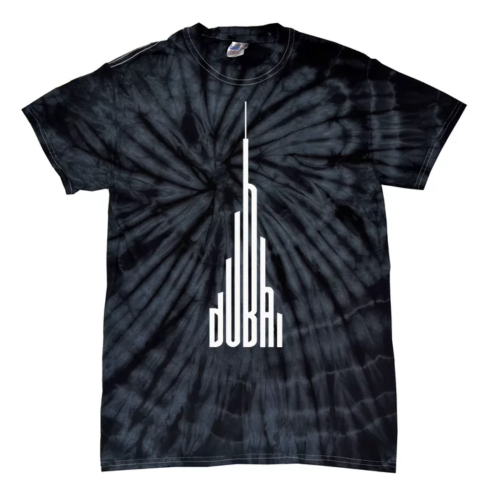 Cool Dubai Burj Khalifa Skyscraper Vintage Royalty Dubai UAE Tie-Dye T-Shirt