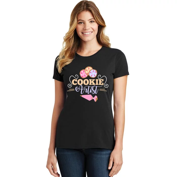 Cookie Decorator Baker Design For Cookie Cutter Fans Women's T-Shirt