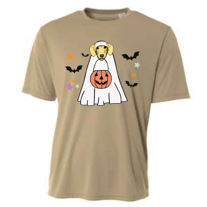 Cream Dachshund Boo Ghost Dog Lover Halloween Cooling Performance Crew T-Shirt