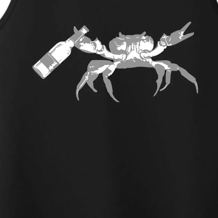 Crab Drinking Beer Performance Tank