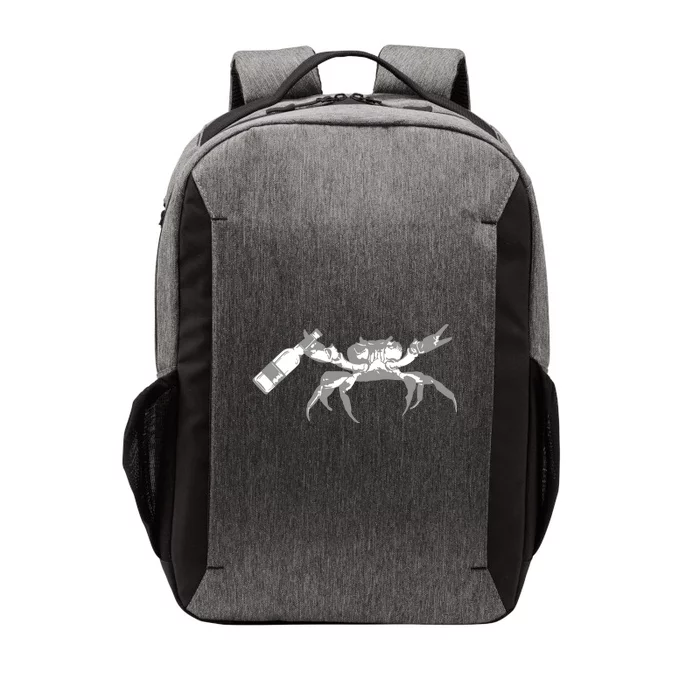 Crab Drinking Beer Vector Backpack