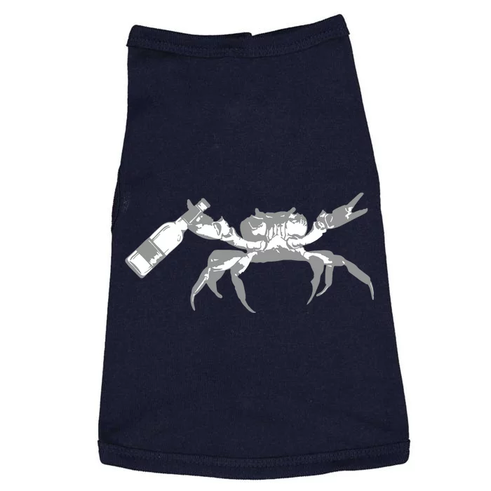 Crab Drinking Beer Doggie Tank