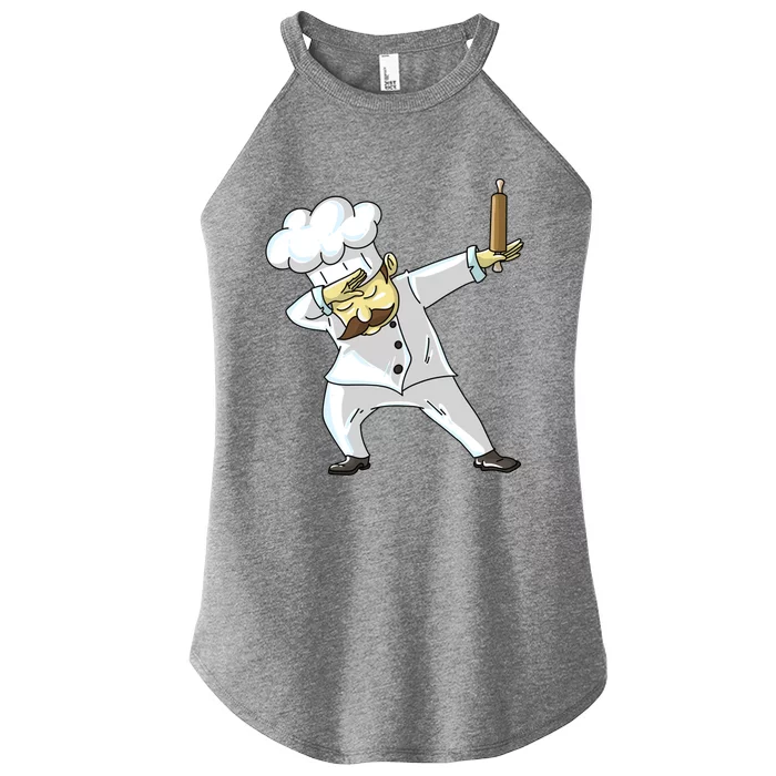 Cute Dabbing Chef Funny Dab Dance Pastry Cook Food Gift Women’s Perfect Tri Rocker Tank