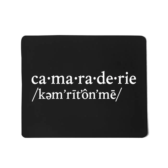 Camaraderie Definition Mousepad