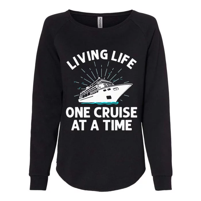 Cruising Designs Cruise Ship Funny Cruising Lovers Womens California Wash Sweatshirt